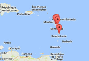 Carte Google Caraibes